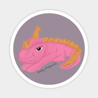 Preacious the pink Dino - The Scaly Friend's Collection Artwort By TheBlinkinBean Magnet